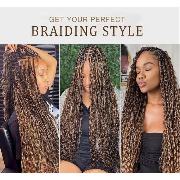 Highlight Deep Wave Bulk Human Hair for Braiding 24” 100% Unprocessed Brazilian - Picture 5 of 10